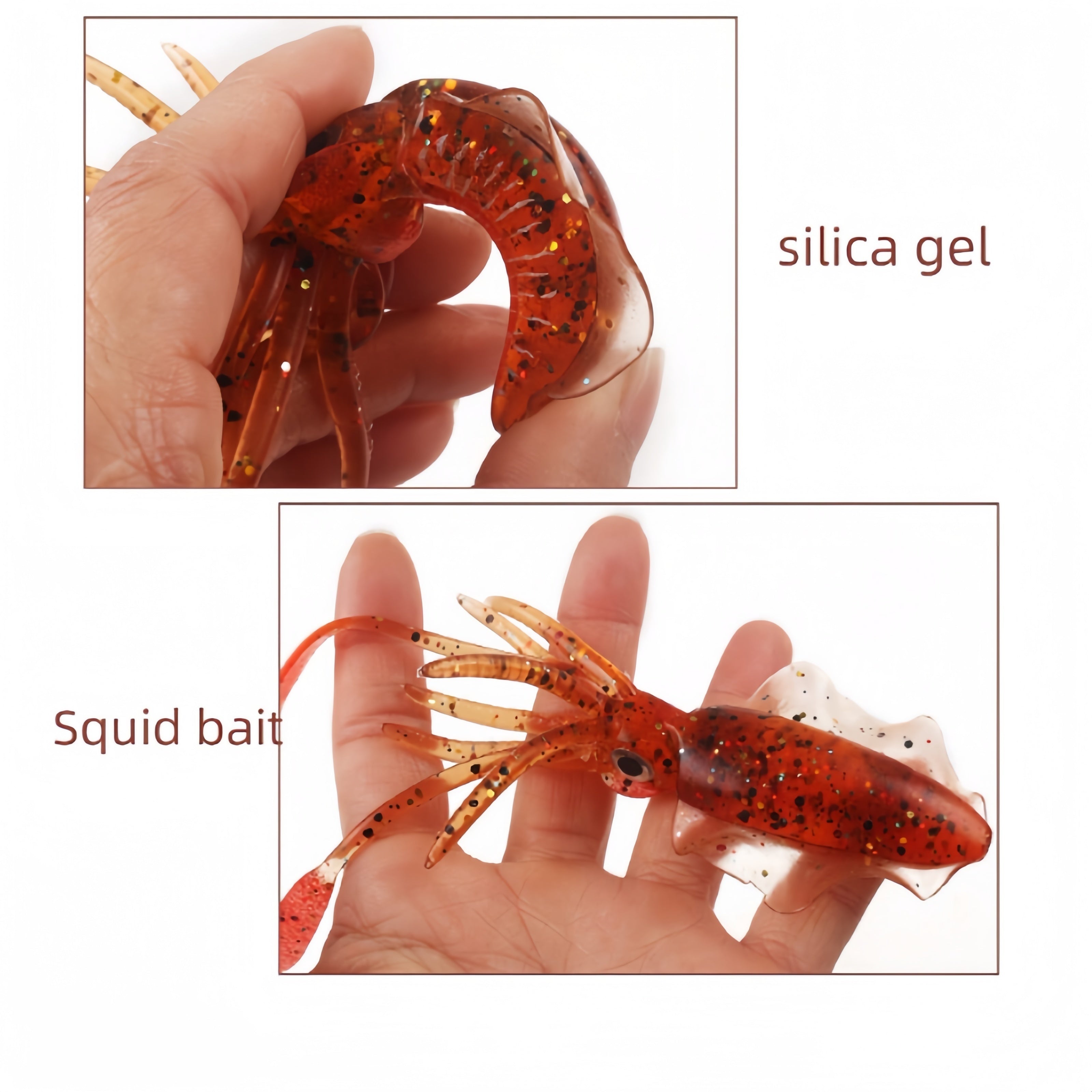 10pcs Bionic Squid Lure Set