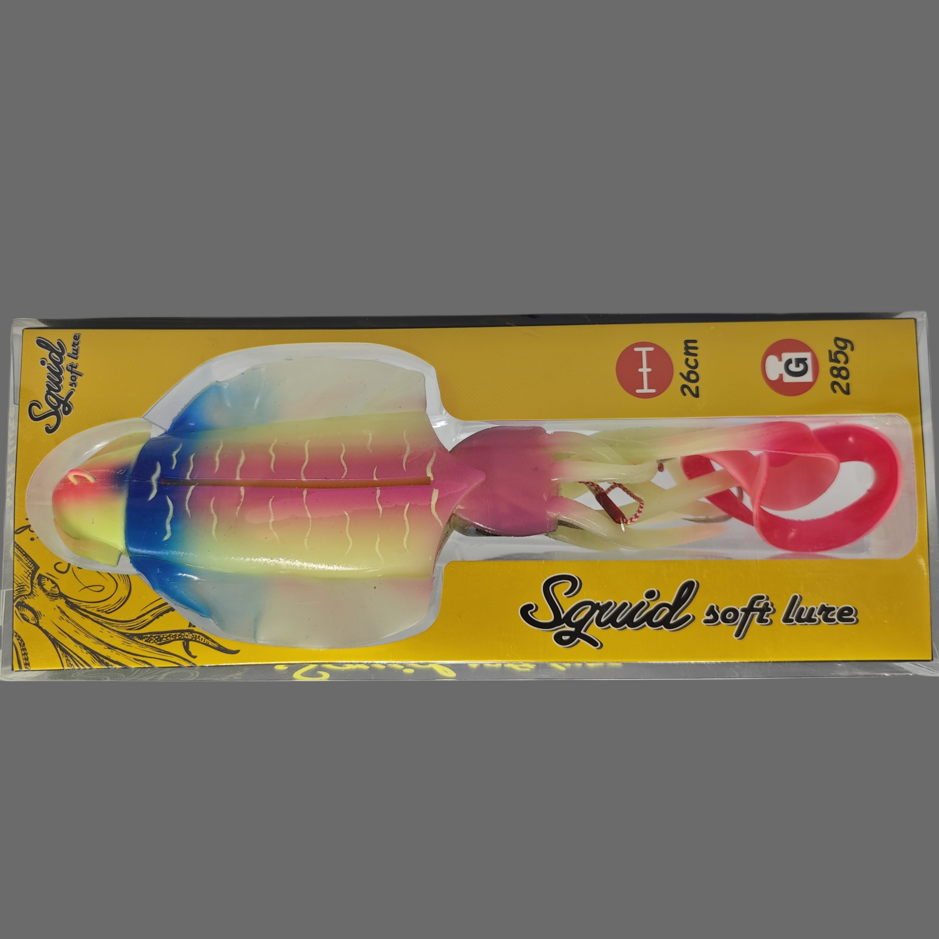 Premium Squid & Octopus Soft Lure - 285g, 10.24inch Bionic Fishing Bait for Boat & Sea Angling