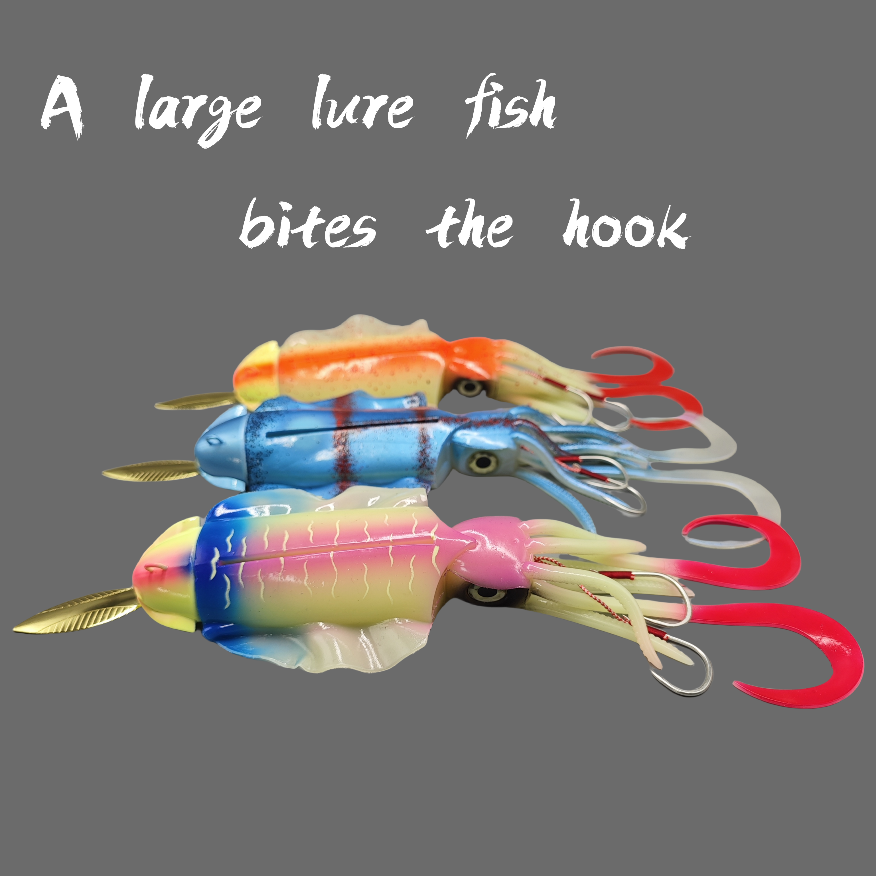 Premium Squid & Octopus Soft Lure - 285g, 10.24inch Bionic Fishing Bait for Boat & Sea Angling