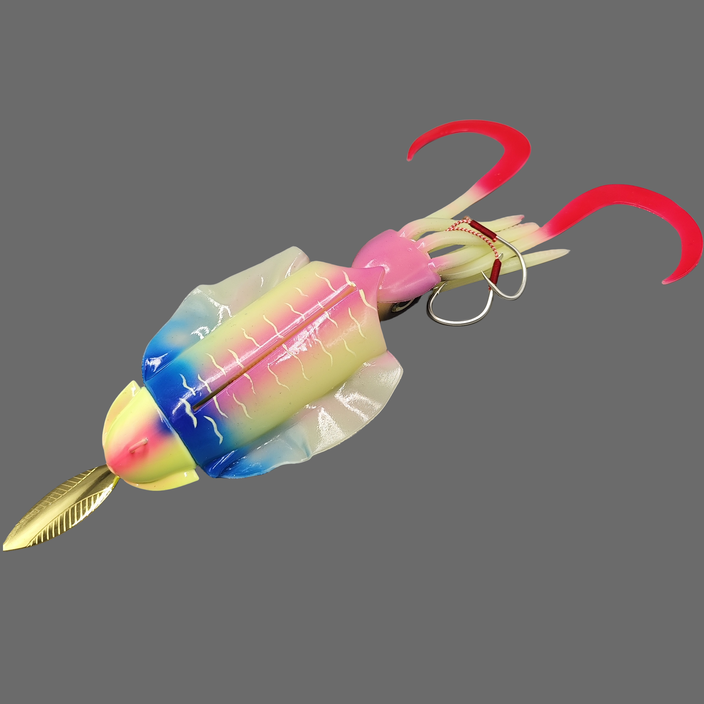 Premium Squid & Octopus Soft Lure - 285g, 10.24inch Bionic Fishing Bait for Boat & Sea Angling