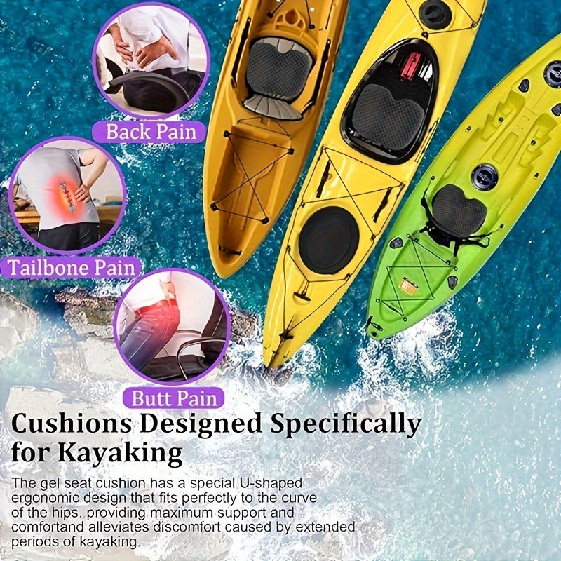 Non-Slip Kayak Seat Cushion - Waterproof and Thickened Pad