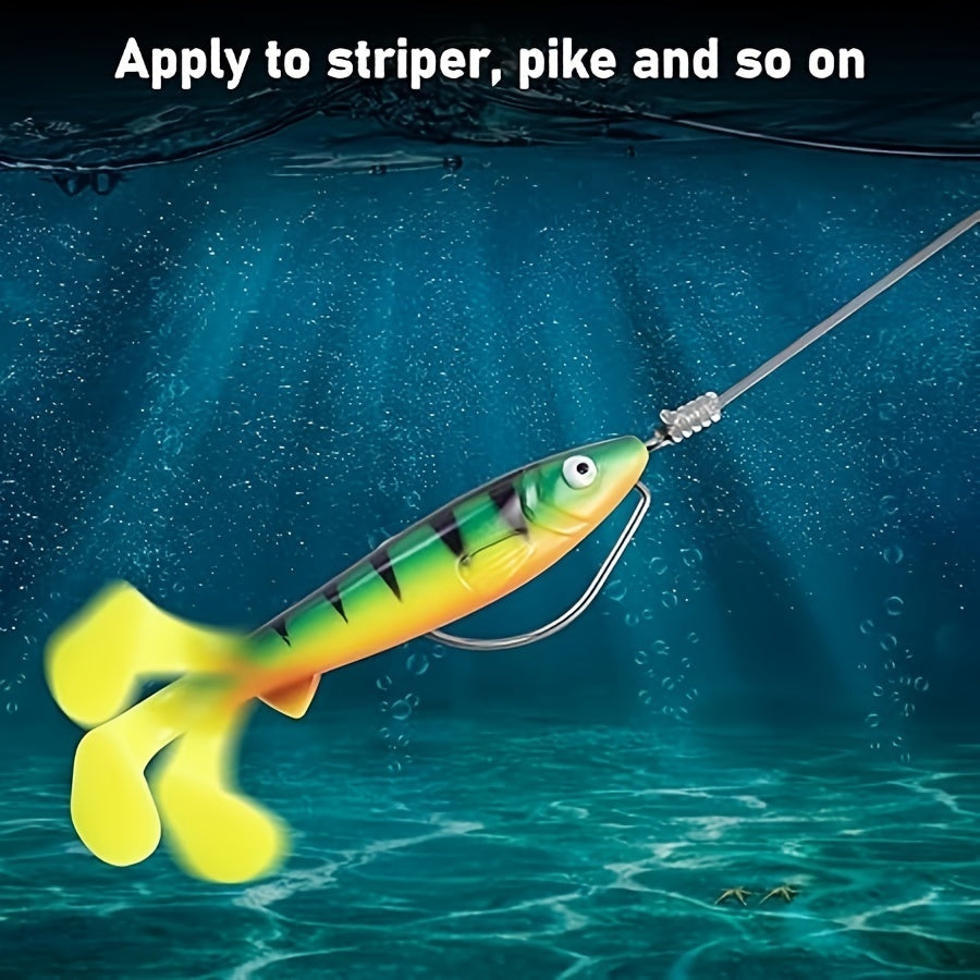 Large Curl-Tail T-tail Fish Lure