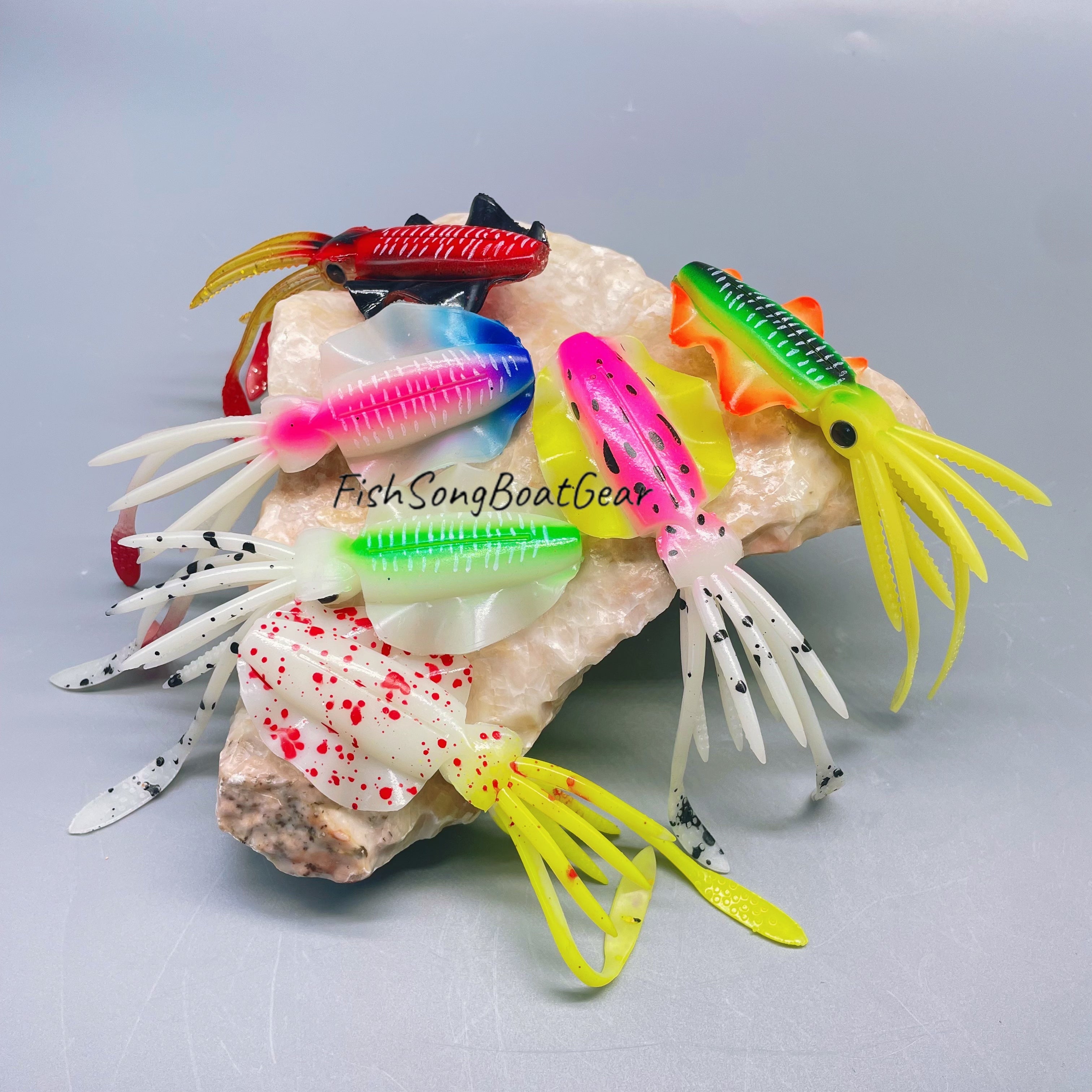 10pcs Bionic Squid Lure Set