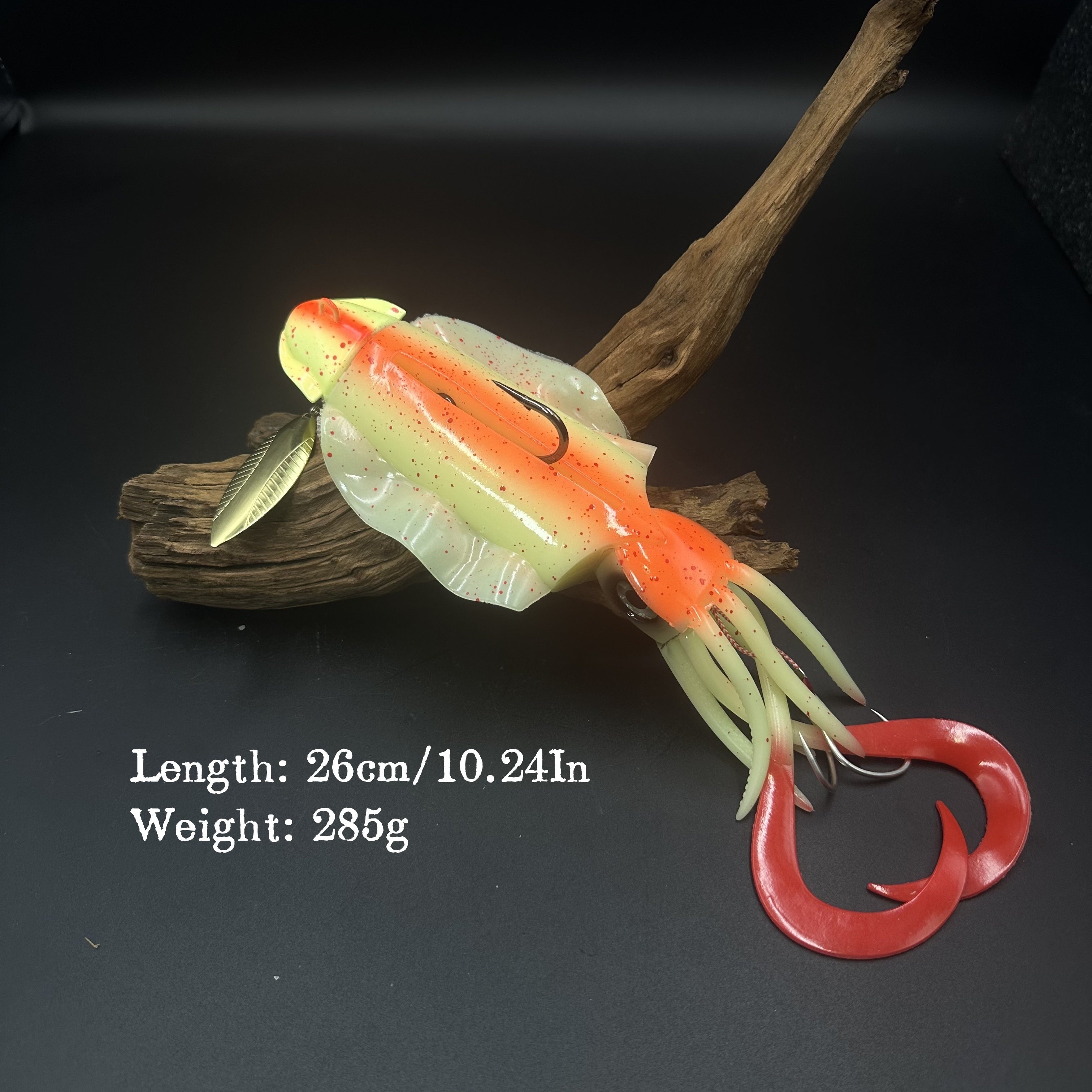 Premium Squid & Octopus Soft Lure - 285g, 10.24inch Bionic Fishing Bait for Boat & Sea Angling